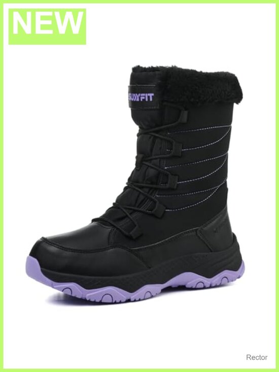 Shoes - Waterproof Mid-Calf Snow Boots Fleece Lined Winter Hiking Shoes